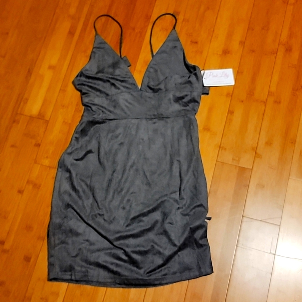 Lace up back Dress from Pink Lily Boutique